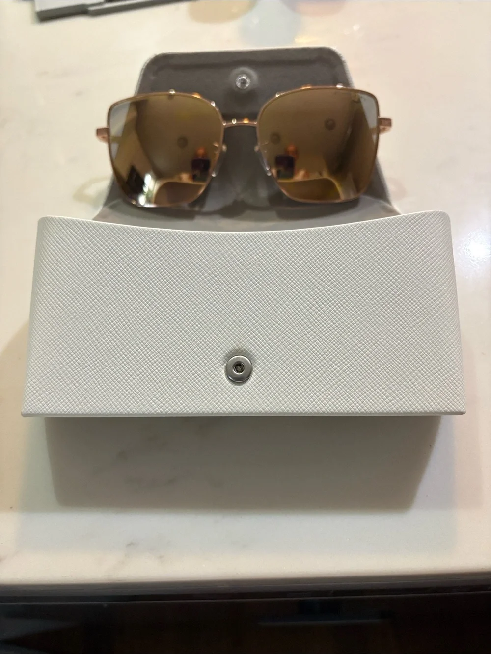 Michael Kors Rose Gold Frame Sunglasses with Gradient Lenses